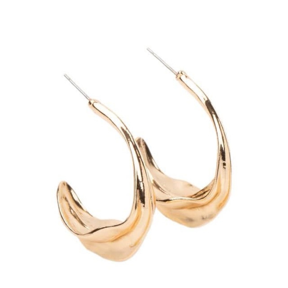 Gold hoop with post back